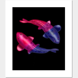 Bisexual LGBTQ Koi Fish Posters and Art